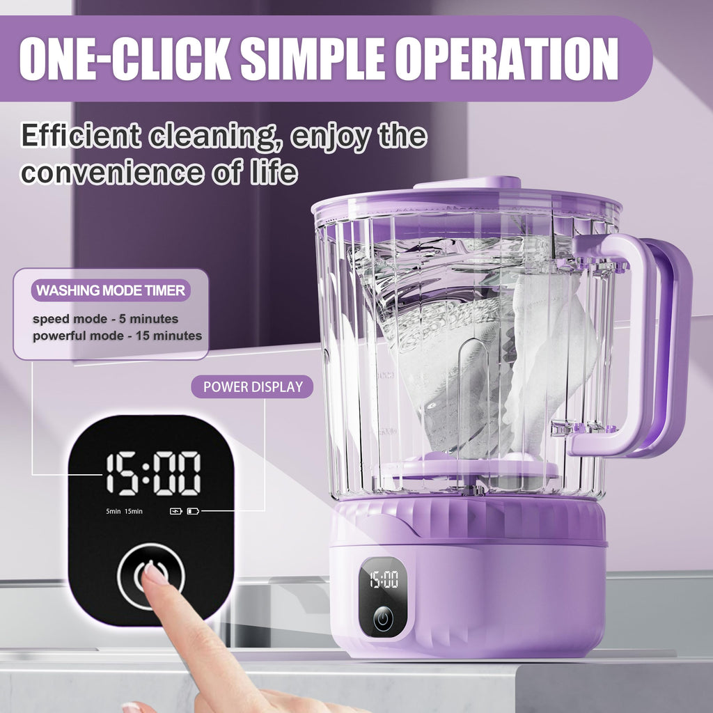 Underwear Washing Machine, Upgrade 2.5L Mini Portable Washing Machine, Mini Washer Deep Cleans Small Clothes for Apartment, Dorm, RV, Travel & Hotel Use (White)