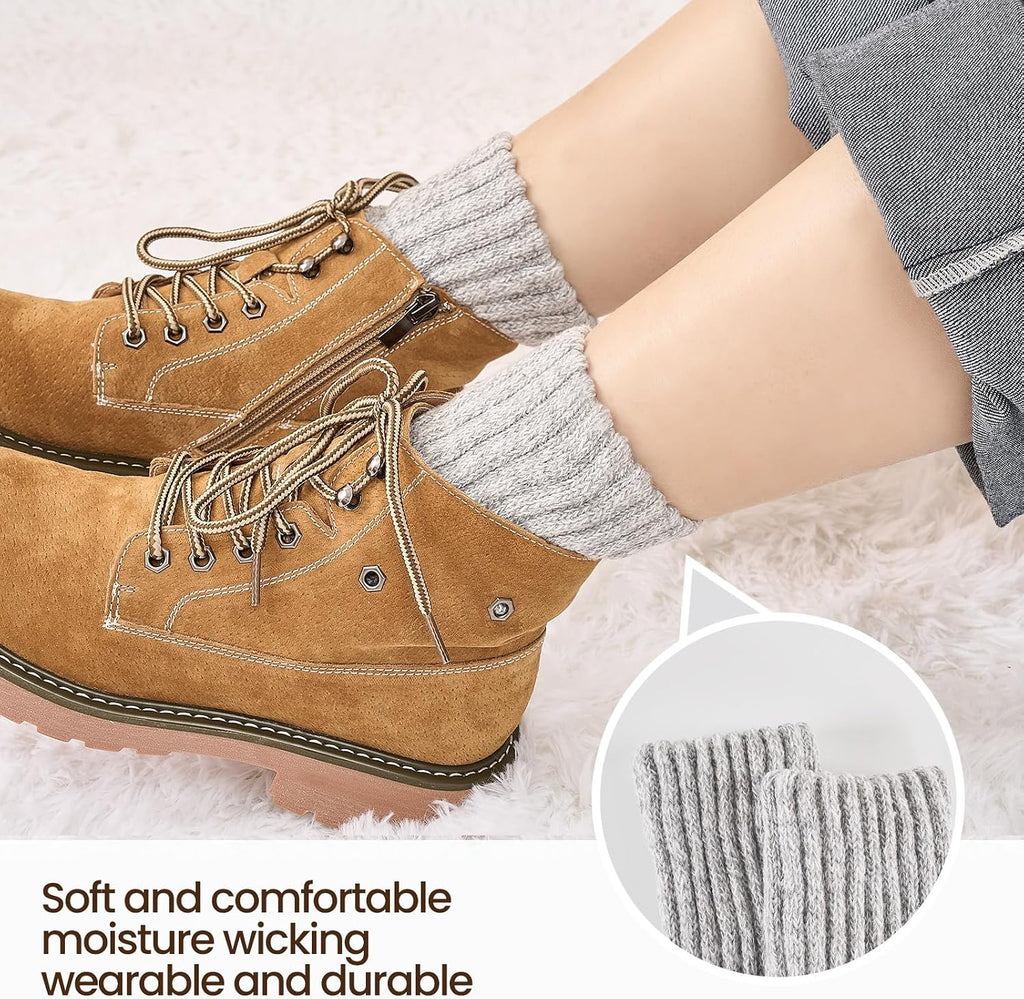 Niorasen Women's Thermal Socks, 3 Pairs Full Cushioned, Cosy Gift Winter