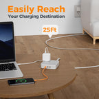 TESSAN PD 20W Surge Protector Extension Cord 5Ft, Flat Plug Power Strip