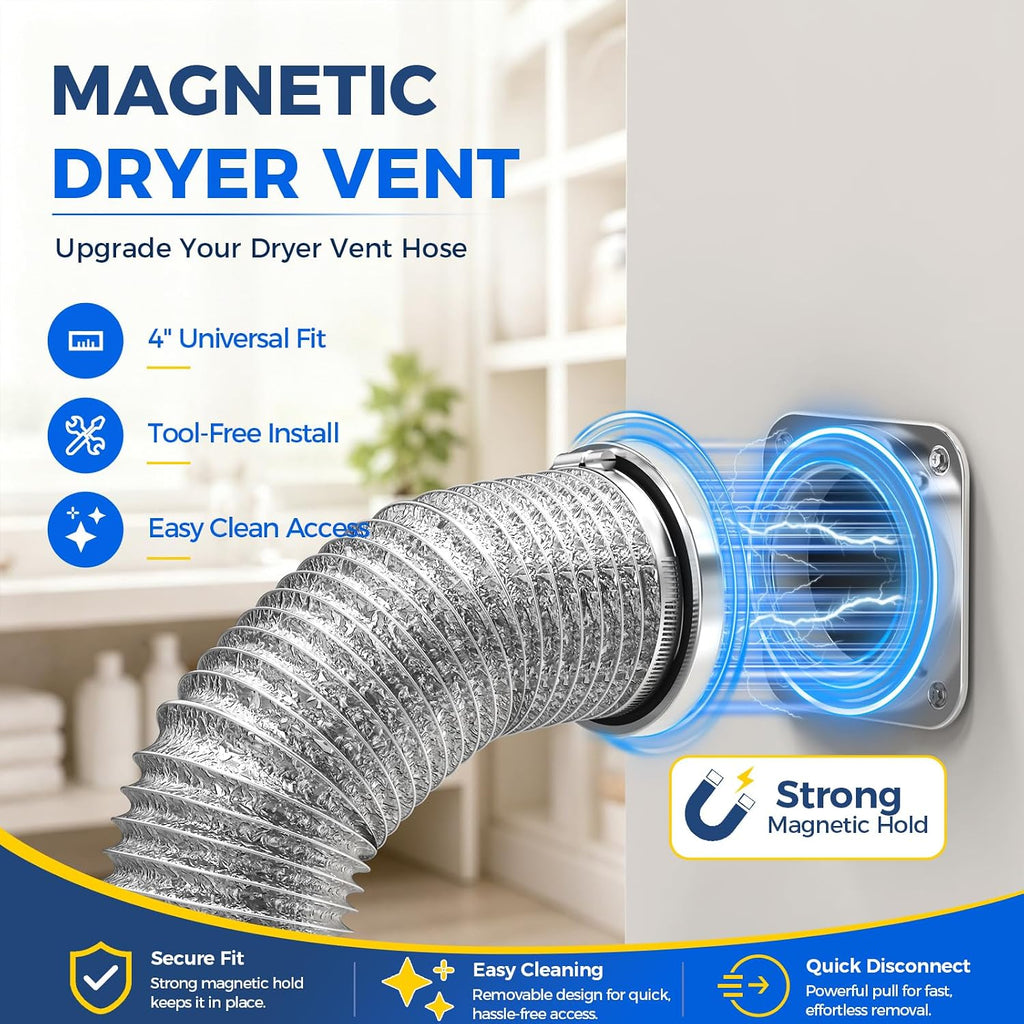 ALORAIR Magnetic Dryer Vent Connector Kit, 4-Inch Quick Connect, DV180