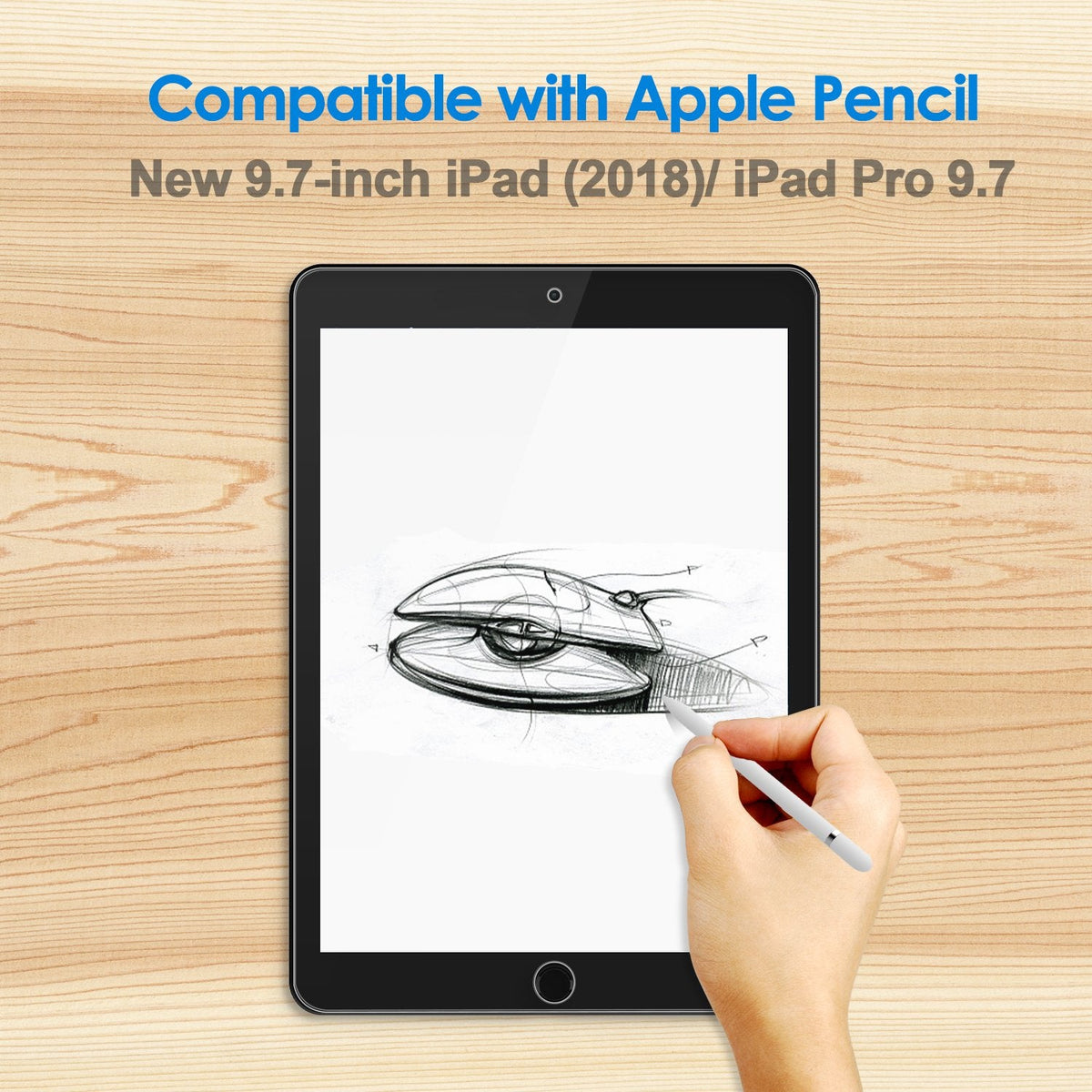 JETech Screen Protector for iPad Air 11" M4/M3/M2, 2-Pack