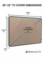 iBirdie Outdoor TV Cover 52 to 55 inch Weatherproof and Waterproof