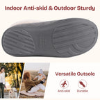 EverFoams Women's Suede Bootie Slippers Fuzzy Plush Collar Memory Foam