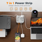 TESSAN PD 20W Surge Protector Extension Cord 5Ft, Flat Plug Power Strip