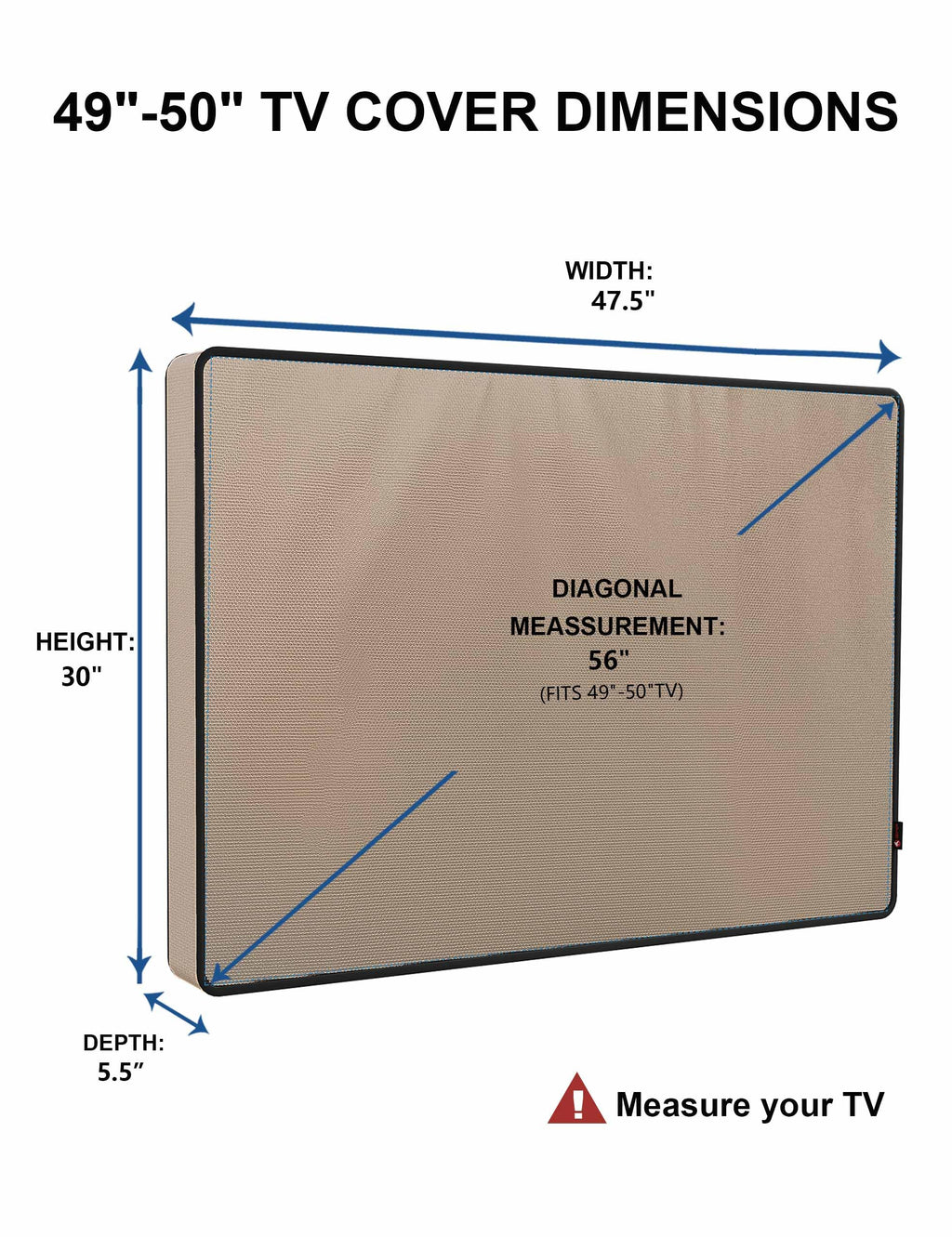 iBirdie Outdoor TV Cover 52 to 55 inch Weatherproof and Waterproof