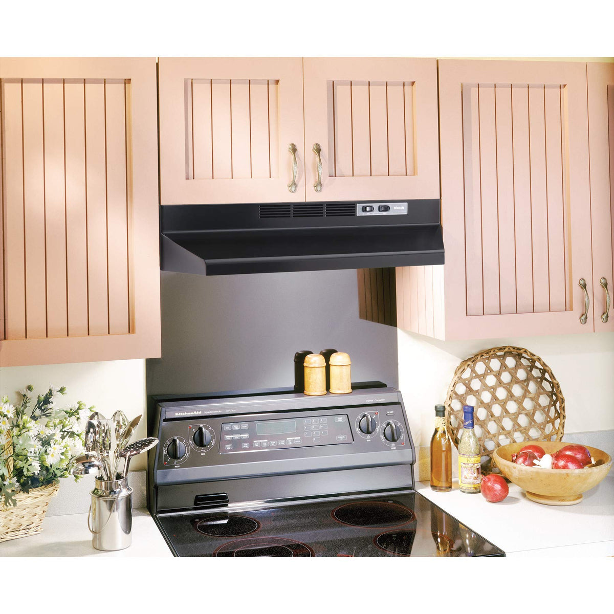 Broan-NuTone 413604 Non-Ducted Ductless Range Hood Insert with Light, Exhaust Fan for Under Cabinet, 36-Inch, Stainless Steel