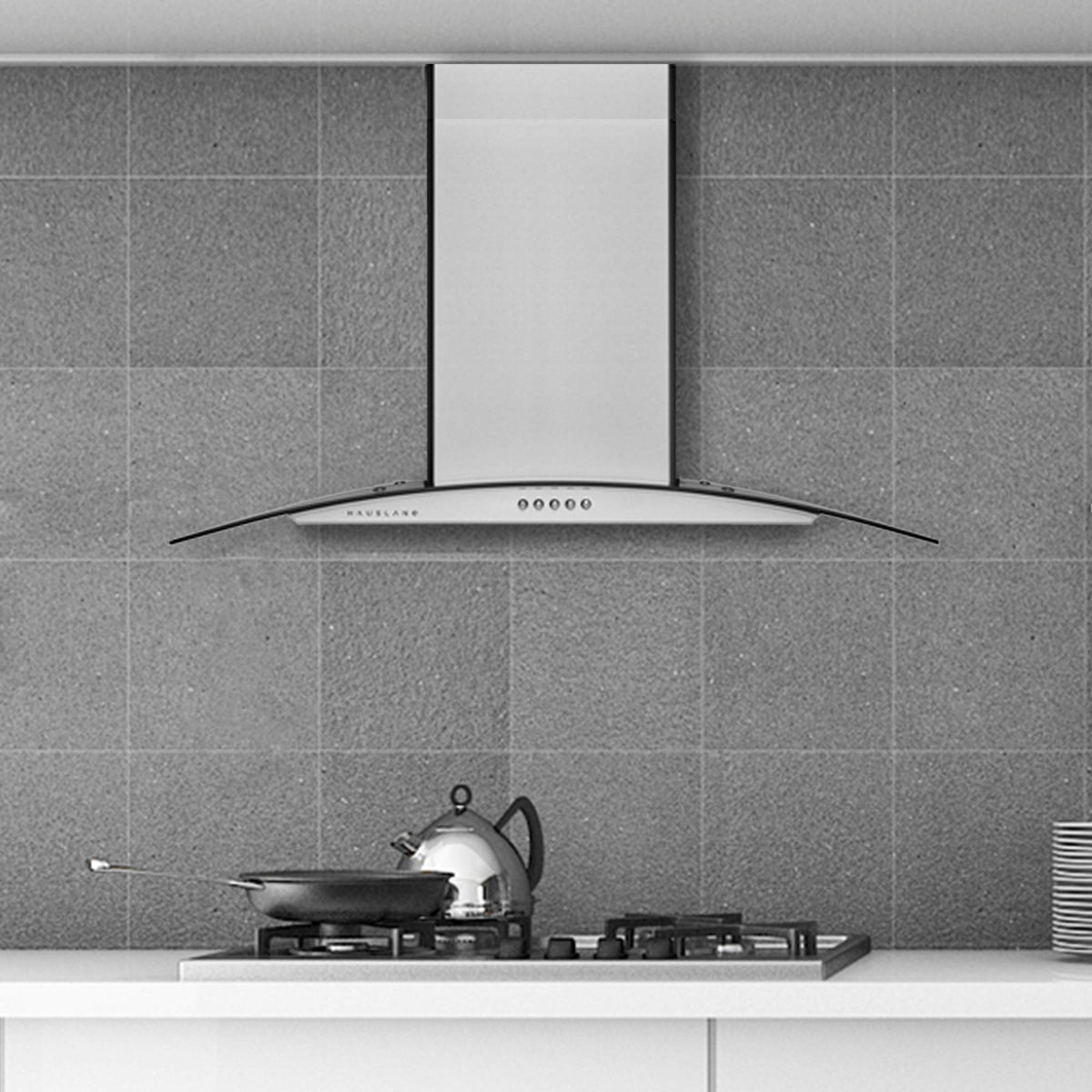 Hauslane Wall Mount Range Hood 30 Inch Convertible 350-750 CFM Low Noise