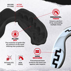 SAFEJAWZ Mouth Guard, Adult & Junior Dual Layer Gum Shield with Case