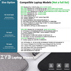 ZYB Laptop Sleeve 14 Inch, Waterproof Shockproof 14 Inch Laptop Case for 14" Notebook Lenovo Thinkpad IdeaPad, MacBook Air 15.3 2026-2023 M5 M4 M3 M2, 14" HP Dell Acer Chromebook Mac Pro 15-Black