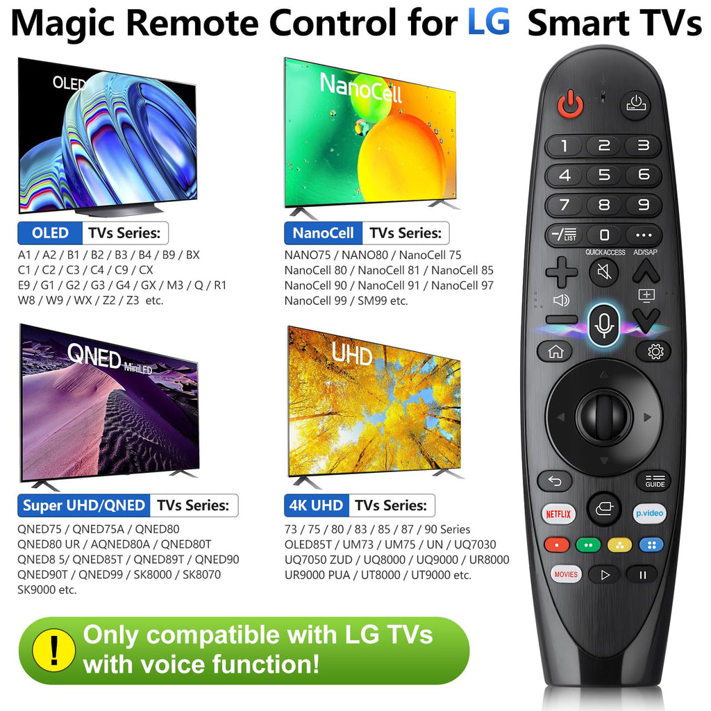 Universal Backlit Remote for LG Smart TV Remote Control Replacement