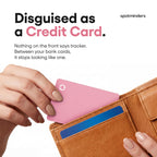 SPOTMINDERS Apple MFi Certified Wallet Tracking Card Black 4-Pack Travel Gifts for Him Works with Apple Find My Rechargeable Tracker IP68 Waterproof 0.07" Slim iPhone Item Finder for Luggage Passport