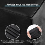 Commercial Ice Maker Cover, Universal Waterproof Shield for Appliances in Home, Garage and Office, Black
