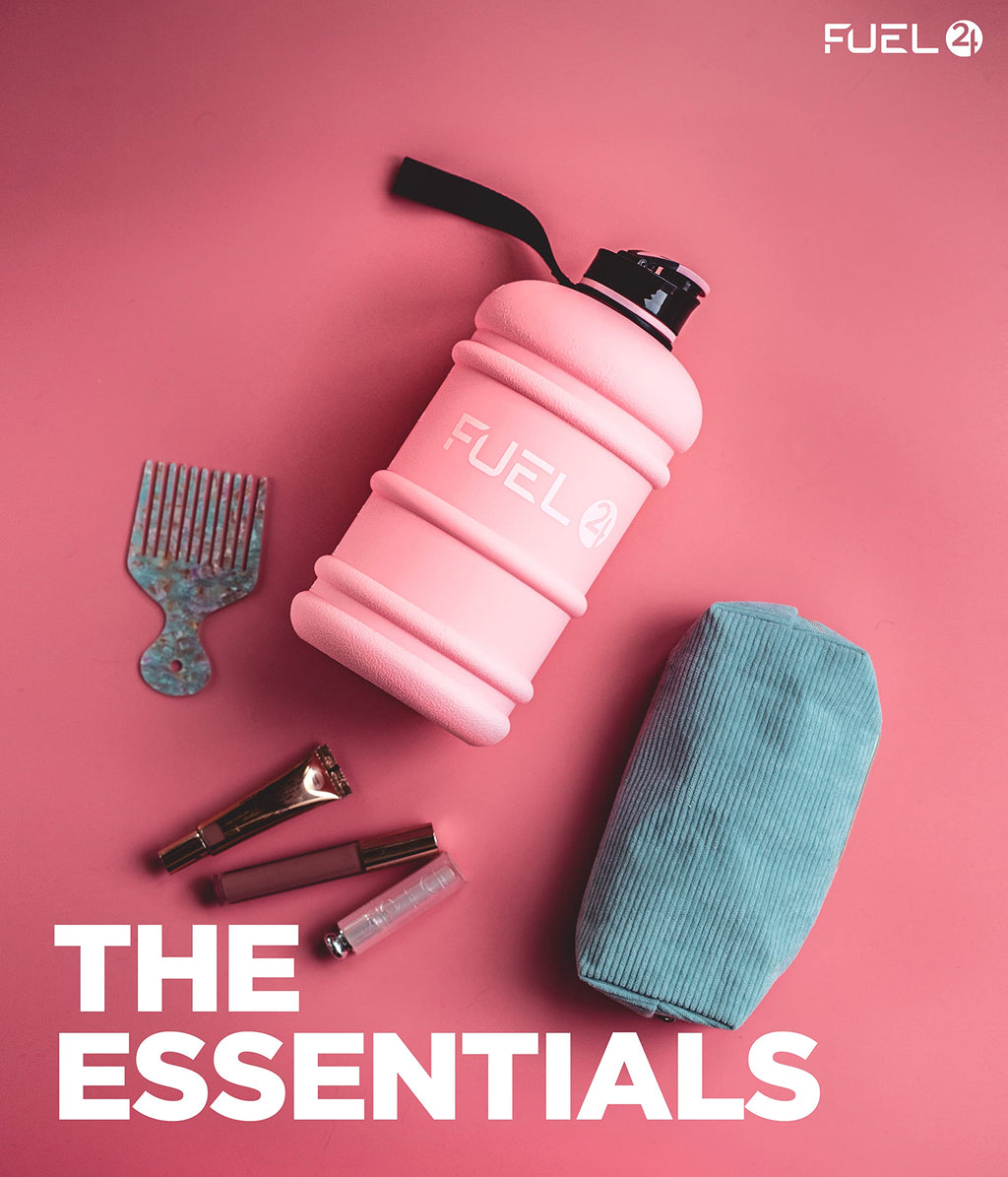 Fuel24 Jug - 2.2 Litre Water Bottle - Extra Strong Flex Material - Drop Proof, Pop or Straw Cap Options - 2.2L Large Gym Sports Bottle, BPA FREE