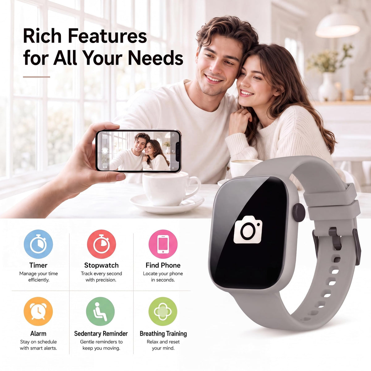 Smart Watch for Women, Bluetooth Answer/Make Calls, 1.83"HD Screen
