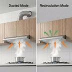 CIARRA Ductless Range Hood 30 inch Under Cabinet Hood Vent for Kitchen Ducted and Ductless Convertible CAS75918A