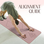 Yogii Yoga Mat - Non-Slip 6mm Thick TPE & Travel-friendly Yoga Mat - Perfect for Home & Gym Exercise Fitness & Pilates - With Laser Alignment Guides for Men & Women