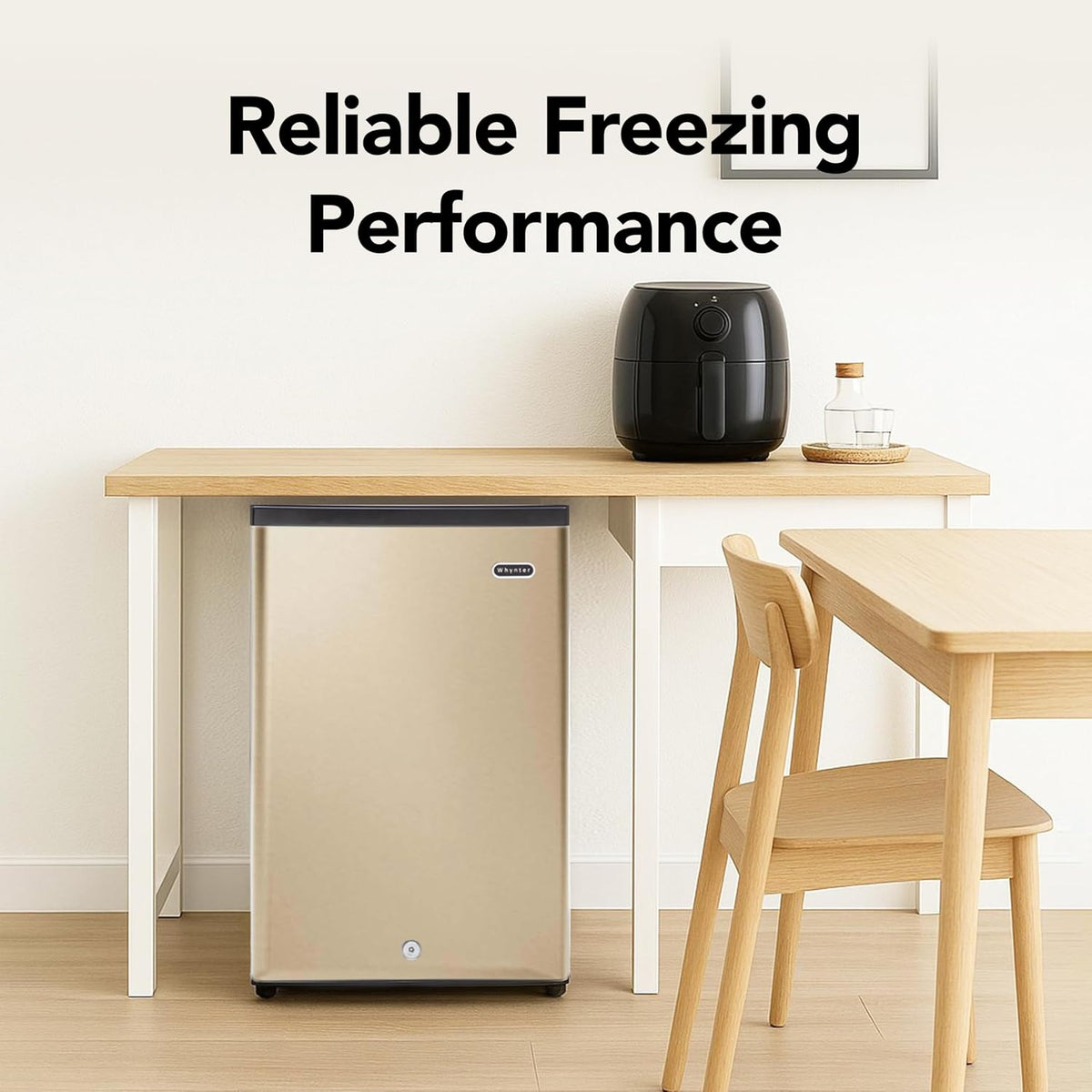 Whynter Upright Mini Freezer, 3.1 Cu Ft, Silver, CUF-301SS