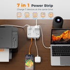 TESSAN PD 20W Surge Protector Extension Cord 5Ft, Flat Plug Power Strip