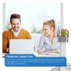 ASNQ High Speed Broadband RJ11 to RJ11 Cable for Landline Telephone, Router, Modem to RJ11 Phone Socket or Microfilter - ADSL Cable 5m with OFC Wires and PVC Cover - Internet DSL Cable - Flat, White