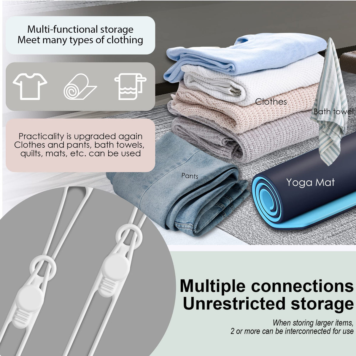 24Pcs Silicone Cable Ties, Cord Organizer Cable Management-Multi