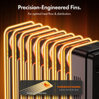 VonHaus Oil Filled Radiator 11 Fins – 2500W, 3 Heat Settings, 24 Hour Timer