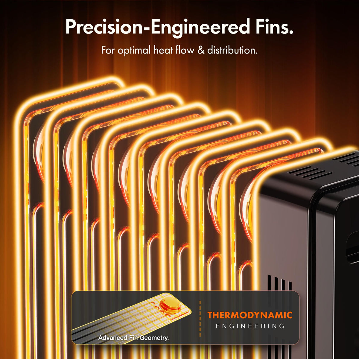 VonHaus Oil Filled Radiator 11 Fins – 2500W, 3 Heat Settings, 24 Hour Timer