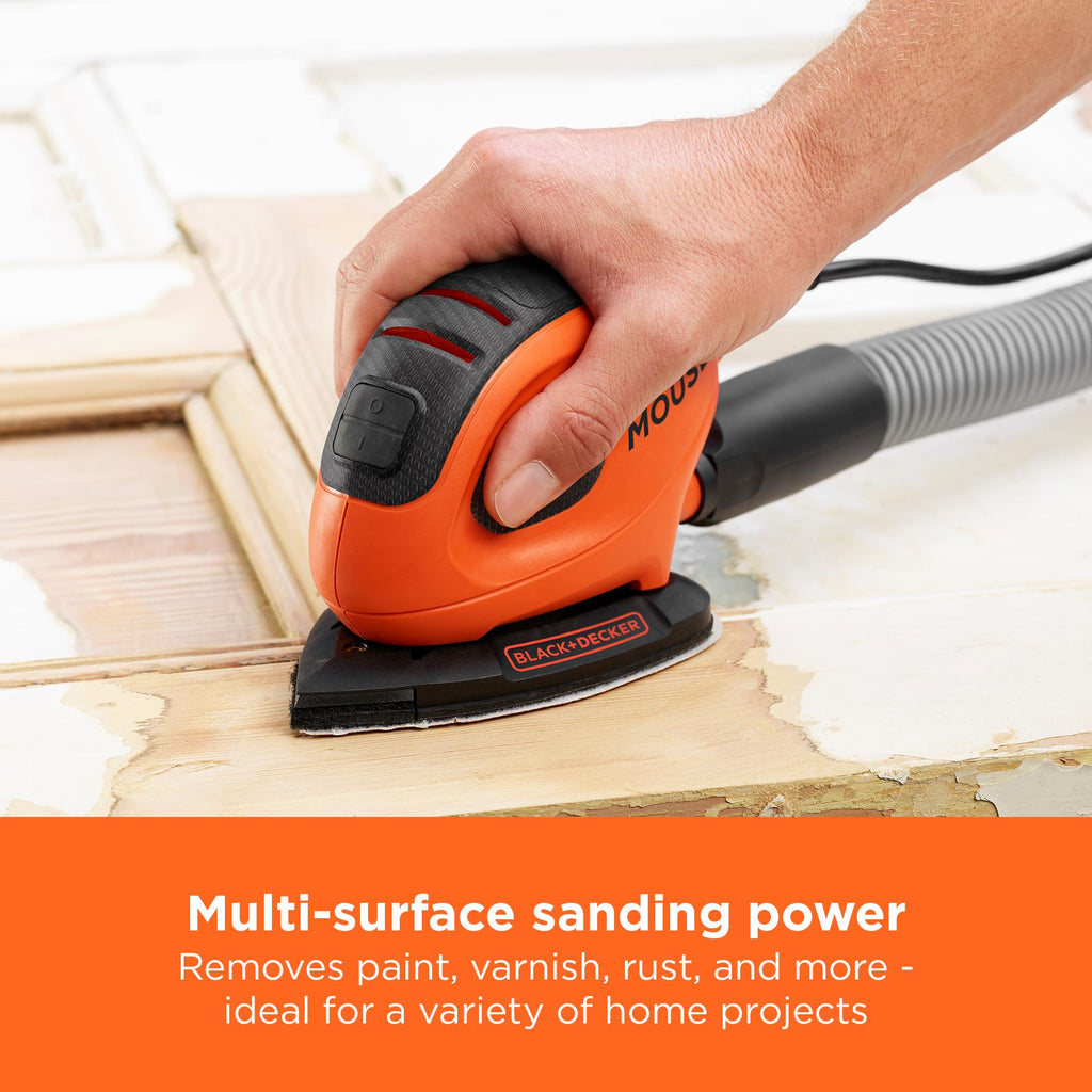 BLACK+DECKER Mouse 55W Detail Sander, BEW230-GB