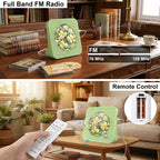Portable CD Player with Bluetooth, Gueray Desktop CD Players for Home, Bulit-in Double HiFi Speakers, AUX&Headphone Jack, FM Radio Boombox with Remote Control, USB Port,LCD Display (White)