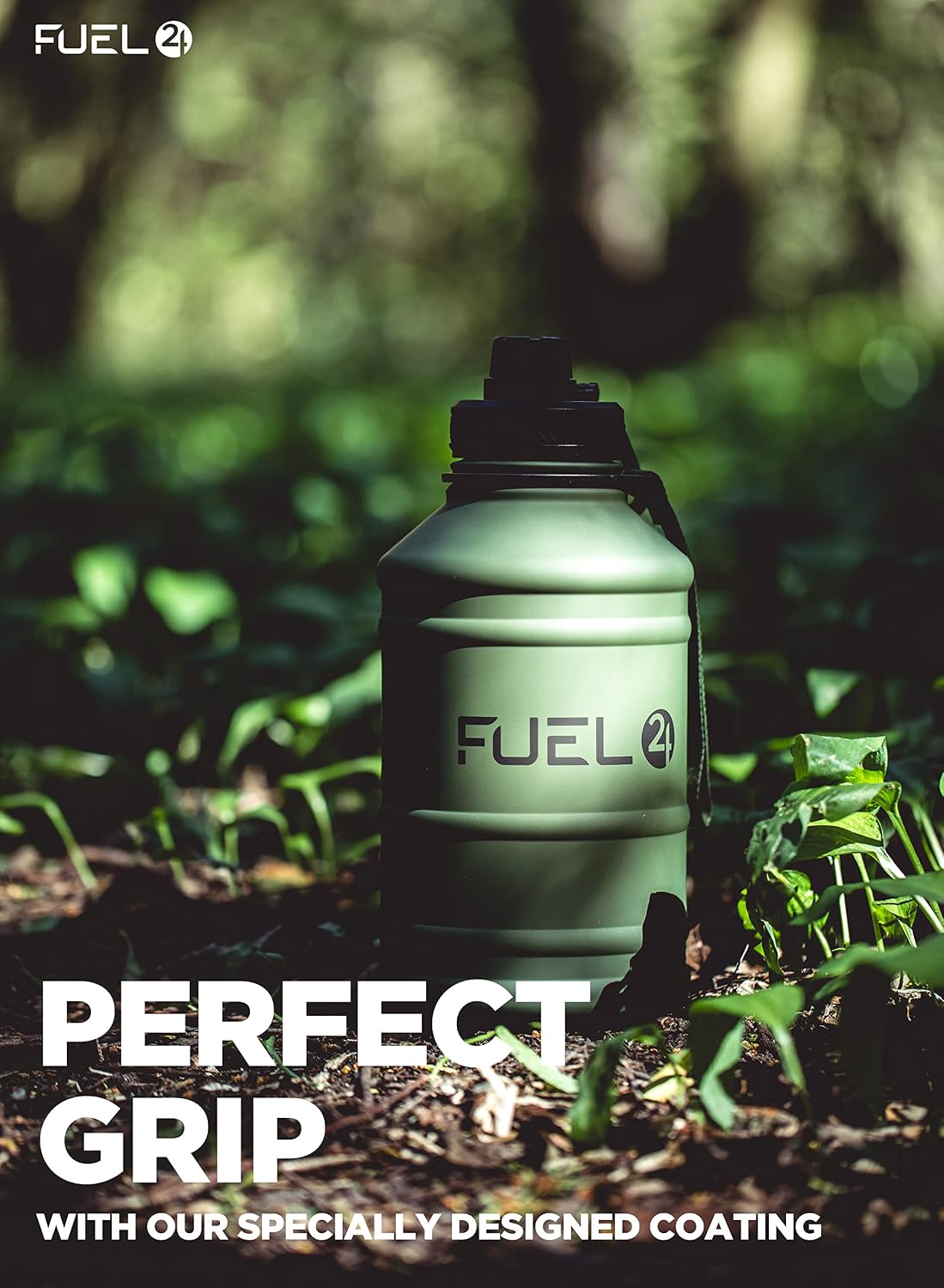 Fuel24 Stainless Steel Jug - 1.3 or 2.2 Litre Water Bottle - Extra Strong, BPA Free, Leak Proof - Large Gym Sports Bottle, 1.3L, 2.2L, Metal Bottle - Colour Options