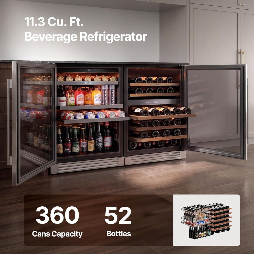 Ca'Lefort 48 Inch Wine & Beverage Refrigerator, 200 Can and 46 Bottle