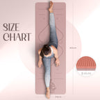 Yogii Yoga Mat - Non-Slip 6mm Thick TPE & Travel-friendly Yoga Mat - Perfect for Home & Gym Exercise Fitness & Pilates - With Laser Alignment Guides for Men & Women