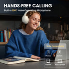 DOQAUS Bluetooth Headphones Over Ear, Headphones Wireless with 90H Playtime