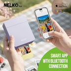 Nelko PP01 Photo Printer, 2x3 Portable Photo Printer, Mini Printer, Purple