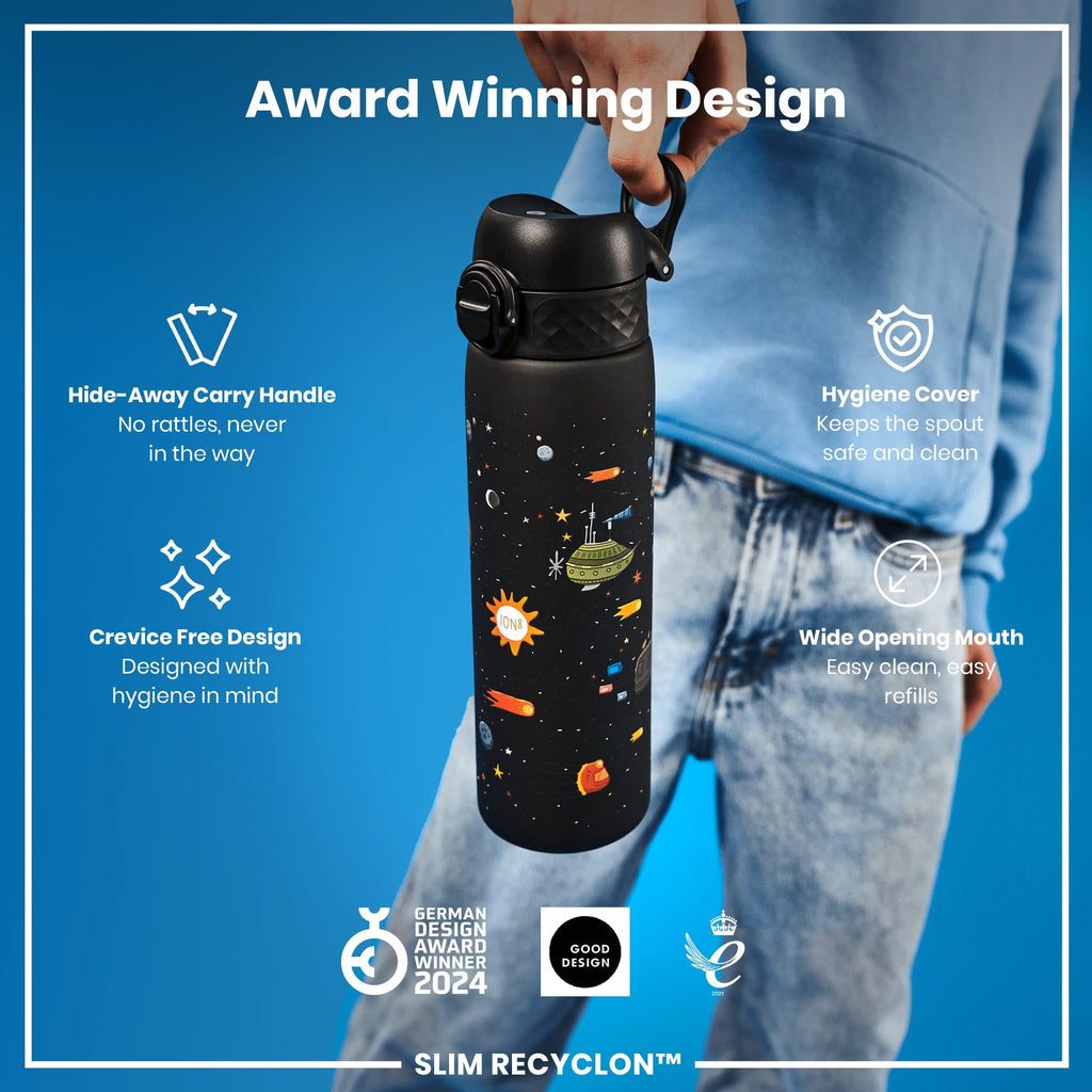 ION8 Leak Proof Water Bottle, 500ml (18oz), Fighter Jets