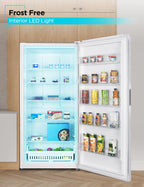 BLACK+DECKER 14 Cu. Ft. Convertible Freezer Refrigerator, Upright Freezer with Glass Shelves, ENERGY STAR rated, Frost Free, BUC1400XB, Black