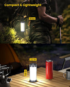 Glocusent Survival Camping Light, 1200LM Brightness Camping Lantern, 80Hrs Runtime & Rechargeable, IP68 Waterproof, 5 Levels & SOS, Compact Camping Lights for Tents, Hiking, Blackout, Hurricane