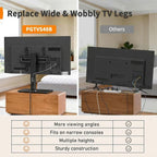 Perlegear Universal Swivel TV Stand Base for 32–70 inch TVs to 99lbs