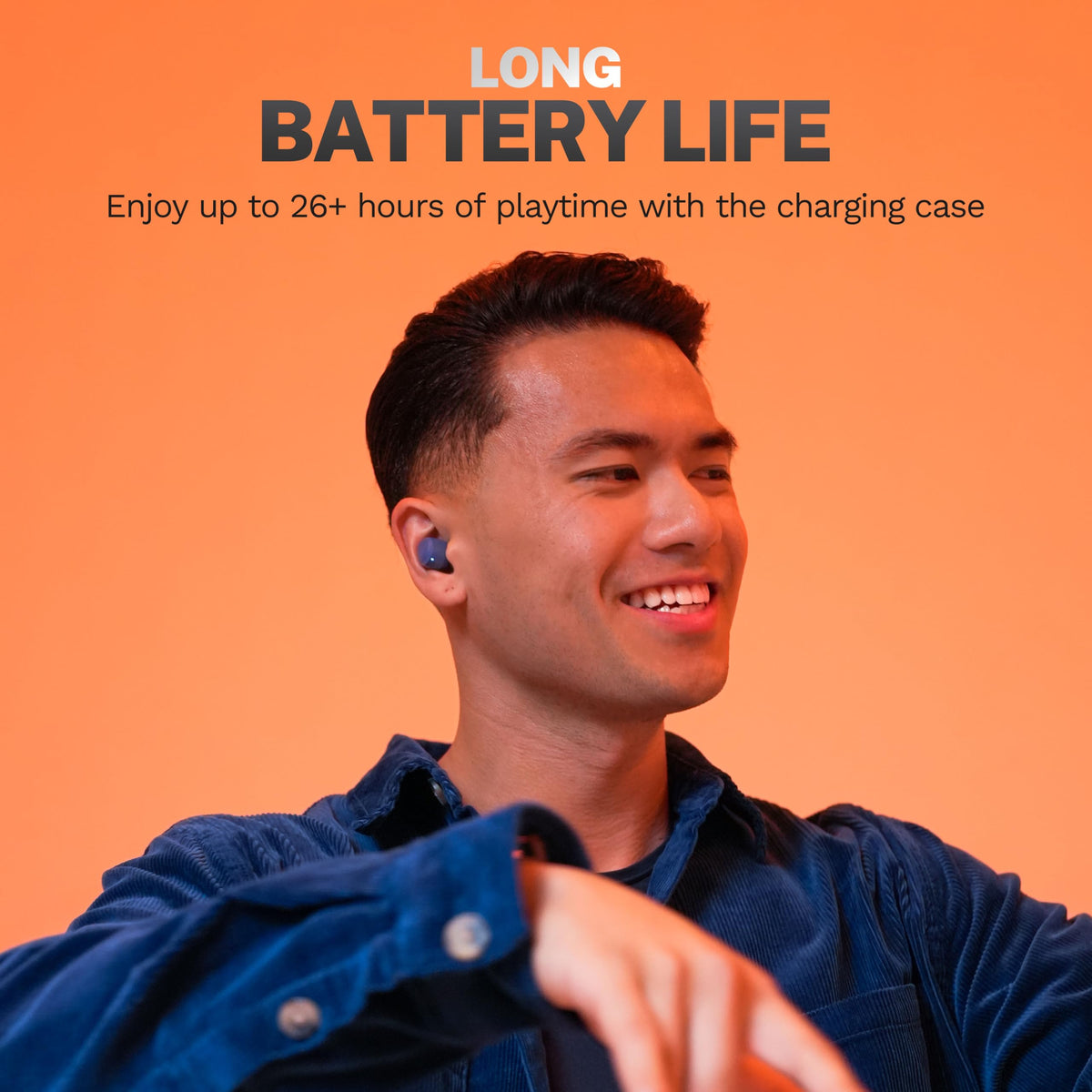 JLab Go Air Pop+ Earbuds, Dual Connect, EQ3 Sound, Black