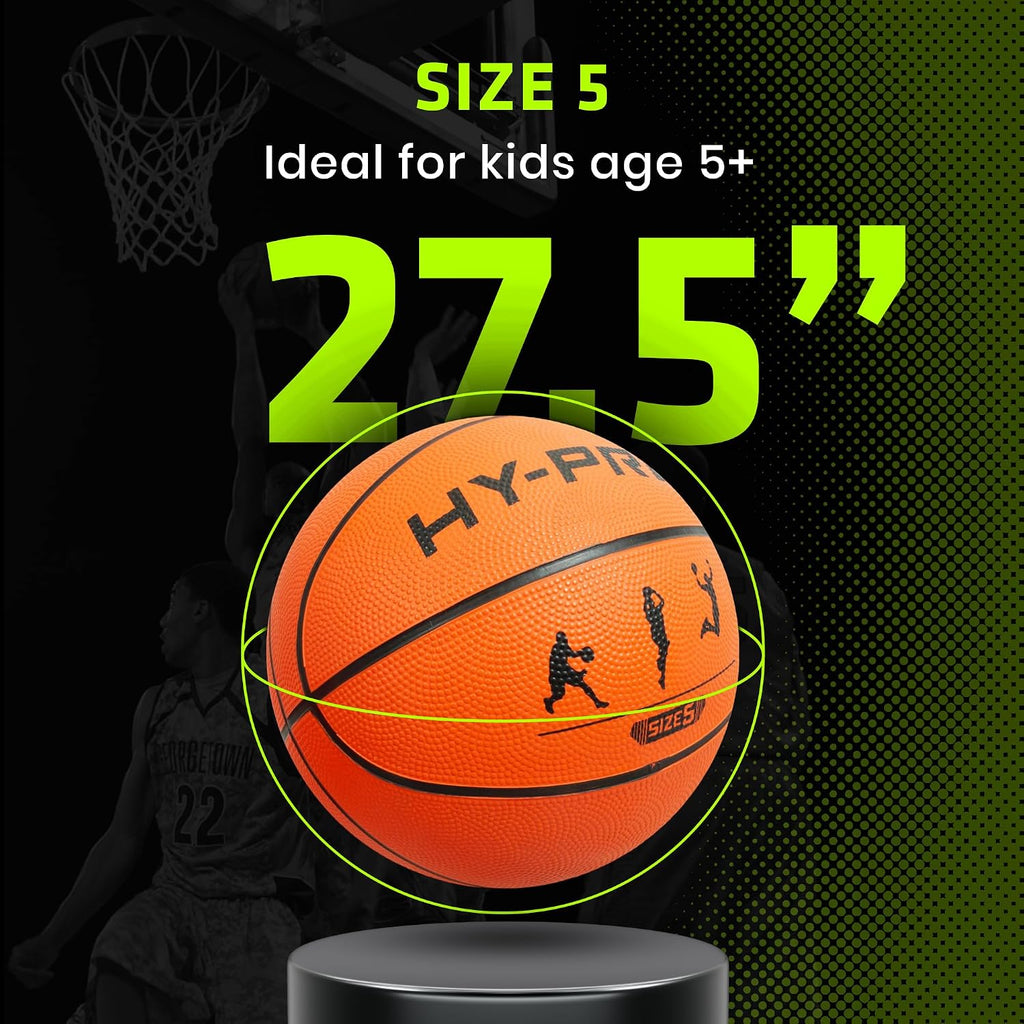 Hy-Pro Basketball Size 5 - Basketball Ball with Durable Rubber Compound