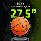 Hy-Pro Basketball Size 5 - Basketball Ball with Durable Rubber Compound
