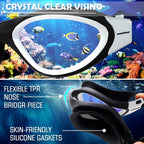 Winline Adult Swimming Goggles,Open Water Goggles Swimming Anti Fog UV Protection No Leakage Clear Vision Easy to Adjust for Adults Men Women Teenagers