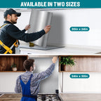 12"x29.5" Stainless Steel Backsplash - Ultra Flat & Easy to Clean, Protect Wall from Splash & Stain - Kitchen Stove Backsplash Panel for Oven & Range Hood with Pre-Drilled Holes