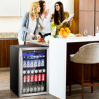 Antarctic Star 18L Mini Fridge Cooler 24Can, Beverage Refrigerator with Quiet Compressor, LED Light,Freestanding Small Fridge with Electronic Temperature Control for Home and Bar(40-61 ℉)