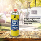 Straame Camping Gas Cartridges 227g, Portable Push-Fit Canisters, Pack of 8