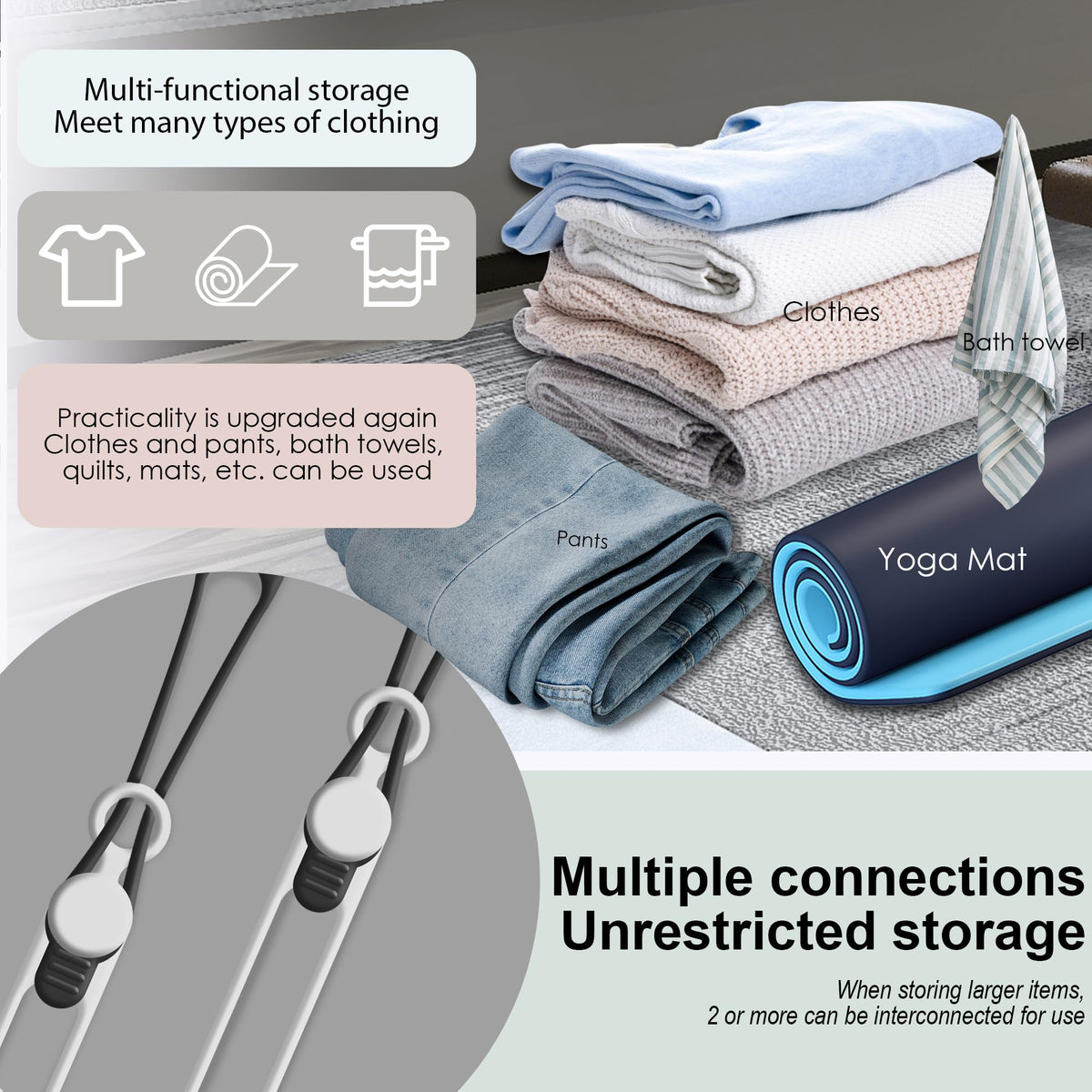 24Pcs Silicone Cable Ties, Cord Organizer Cable Management-Multi