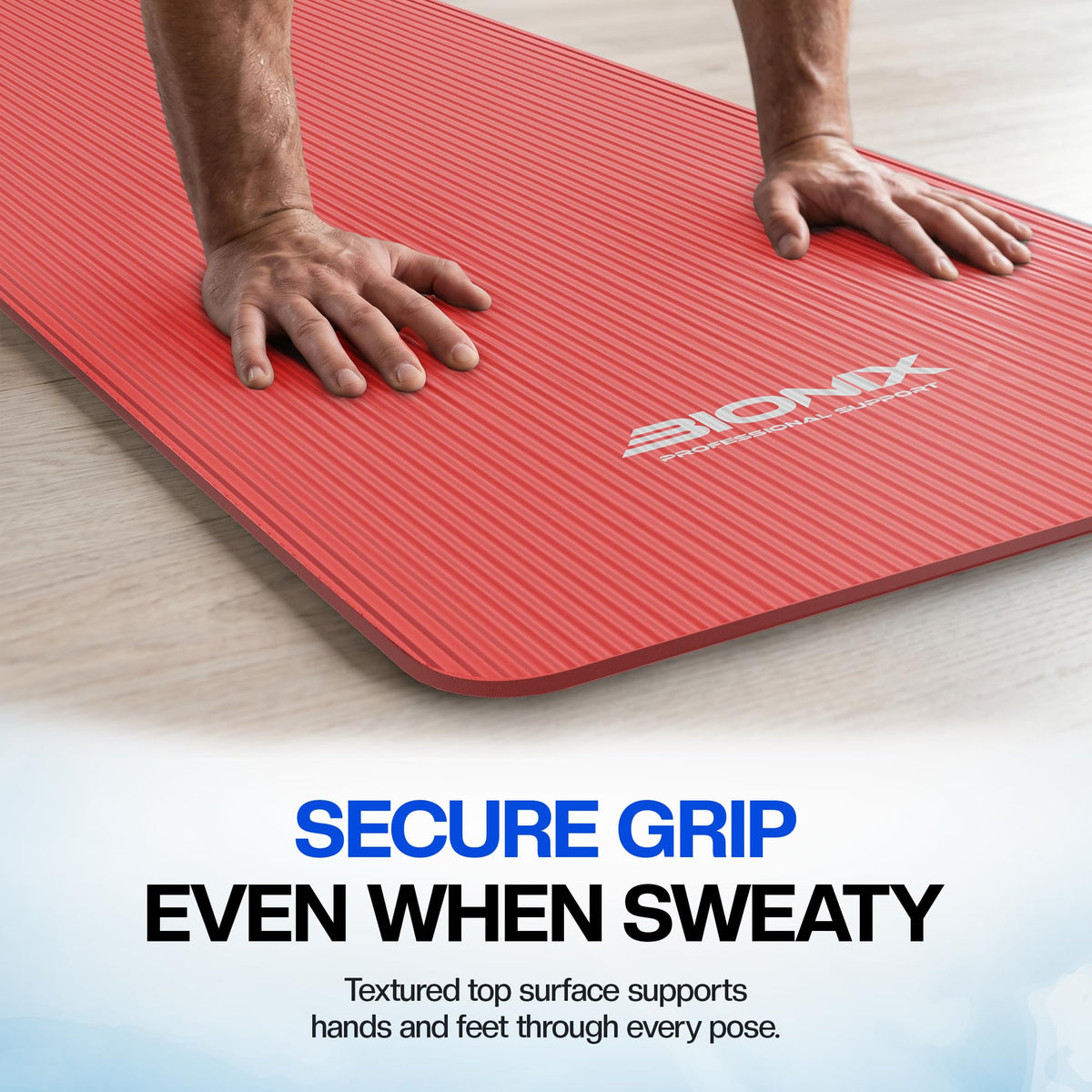 Bionix Yoga Mat For Women Men, Thick Pilates Exercise Mat, Home Gym Fitness