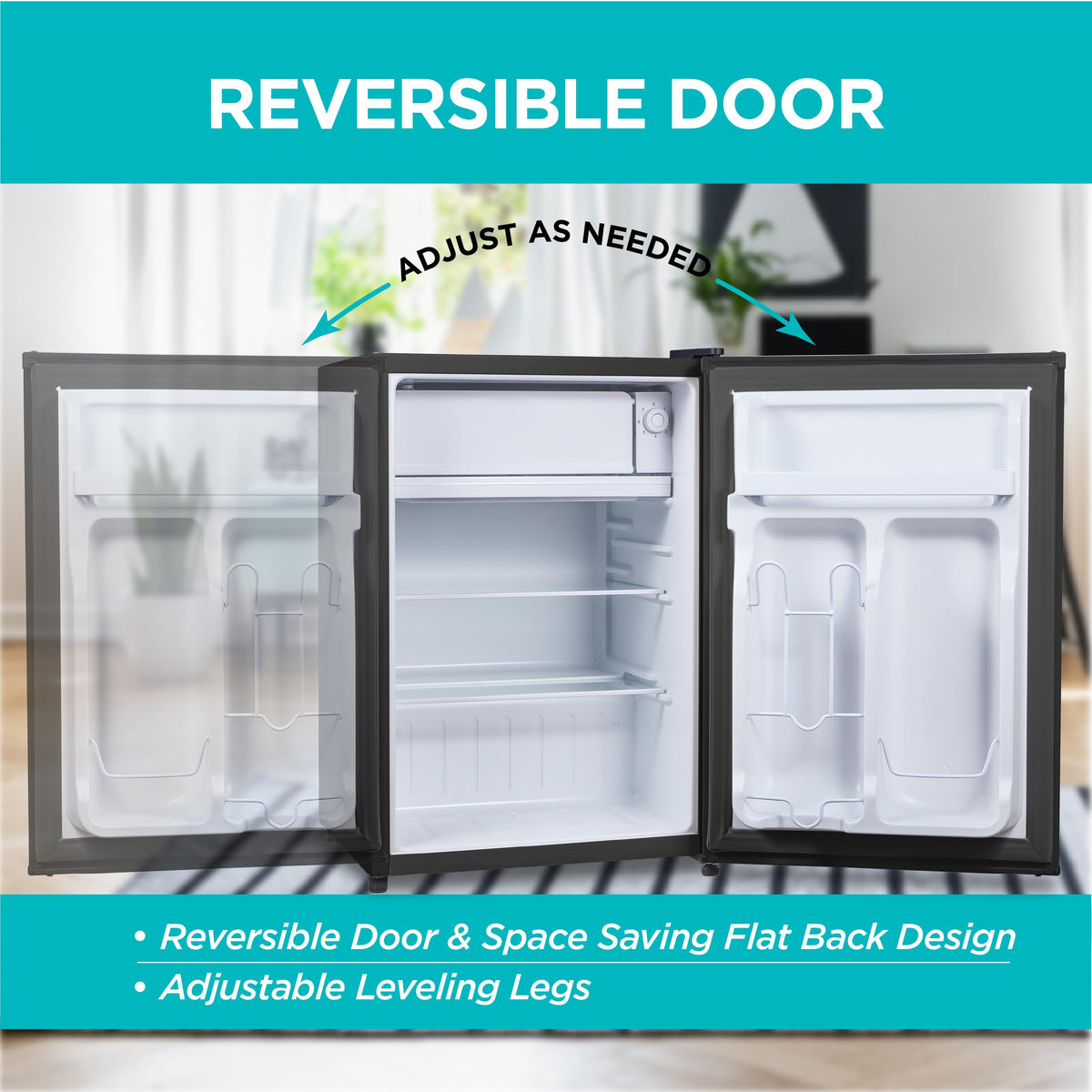 BLACK+DECKER 2.5 Cu. Ft. Compact Refrigerator, BCRK25V, Stainless Look