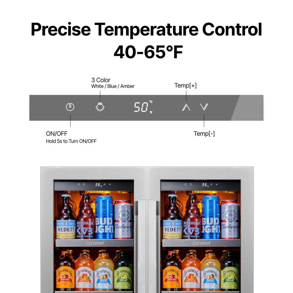 Ca'Lefort 48 Inch Wine & Beverage Refrigerator, 200 Can and 46 Bottle