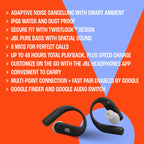 JBL Endurance Peak 4 - Wireless Noise Cancelling Sport Earbuds (Black/Grey)