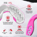 SAFEJAWZ Mouth Guard, Adult & Junior Dual Layer Gum Shield with Case